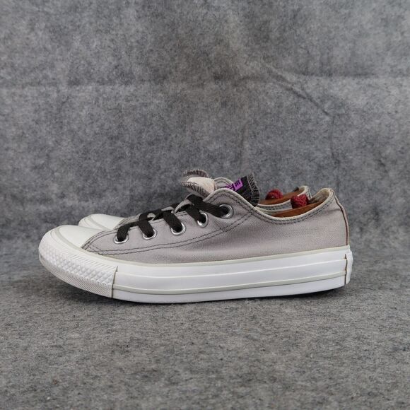 Converse Shoes Womens 6 Sneakers Casual Chuck Taylor All Star Double Tongue Gray - Picture 4 of 12